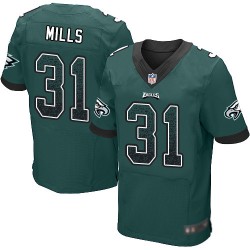 Elite Men's Jalen Mills Midnight Green Home Jersey - #31 Football Philadelphia Eagles Drift Fashion