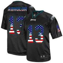 Elite Men's Nelson Agholor Black Jersey - #13 Football Philadelphia Eagles USA Flag Fashion