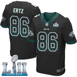 Elite Men's Zach Ertz Black Alternate Jersey - #86 Football Philadelphia Eagles Super Bowl LII Drift Fashion