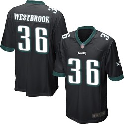 Game Men's Brian Westbrook Black Alternate Jersey - #36 Football Philadelphia Eagles
