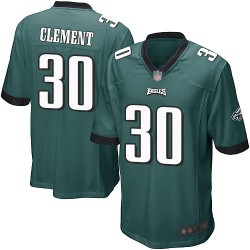 Game Men's Corey Clement Midnight Green Home Jersey - #30 Football Philadelphia Eagles