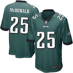 Game Men's Tommy McDonald Midnight Green Home Jersey - #25 Football Philadelphia Eagles