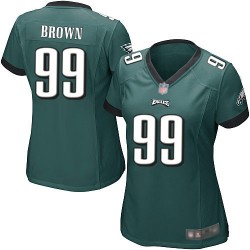 Game Women's Jerome Brown Midnight Green Home Jersey - #99 Football Philadelphia Eagles