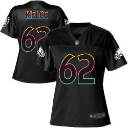 Game Women's Jason Kelce Black Jersey - #62 Football Philadelphia Eagles Fashion
