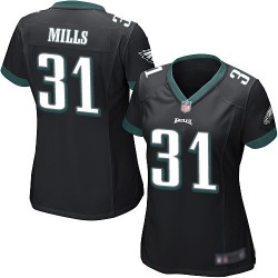 Game Women's Jalen Mills Black Alternate Jersey - #31 Football Philadelphia Eagles