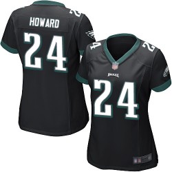 Game Women's Jordan Howard Black Alternate Jersey - #24 Football Philadelphia Eagles