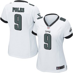 Game Women's Nick Foles White Road Jersey - #9 Football Philadelphia Eagles