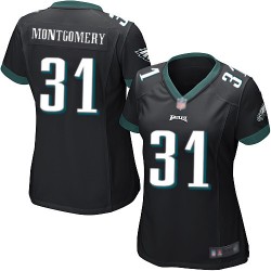 Game Women's Wilbert Montgomery Black Alternate Jersey - #31 Football Philadelphia Eagles
