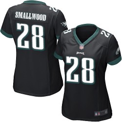 Game Women's Wendell Smallwood Black Alternate Jersey - #28 Football Philadelphia Eagles