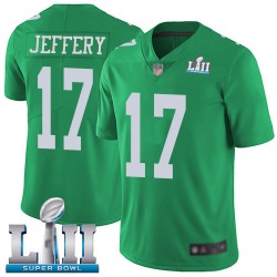 Limited Men's Alshon Jeffery Green Jersey - #17 Football Philadelphia Eagles Super Bowl LII Rush Vapor Untouchable