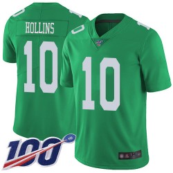 Limited Men's Mack Hollins Green Jersey - #10 Football Philadelphia Eagles 100th Season Rush Vapor Untouchable