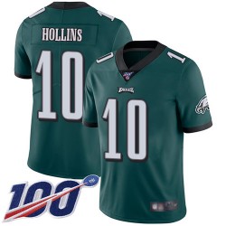 Limited Men's Mack Hollins Midnight Green Home Jersey - #10 Football Philadelphia Eagles 100th Season Vapor Untouchable