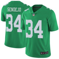 Limited Men's Andrew Sendejo Green Jersey - #34 Football Philadelphia Eagles Rush Vapor Untouchable