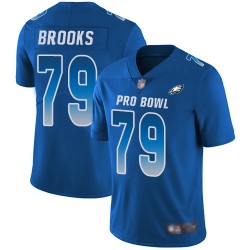 Limited Men's Brandon Brooks Royal Blue Jersey - #79 Football Philadelphia Eagles NFC 2019 Pro Bowl