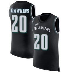 Limited Men's Brian Dawkins Black Jersey - #20 Football Philadelphia Eagles Rush Player Name & Number Tank Top