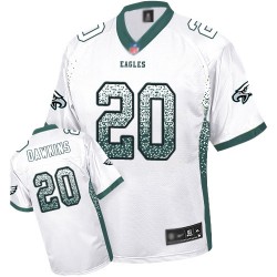 Limited Men's Brian Dawkins White Jersey - #20 Football Philadelphia Eagles Drift Fashion