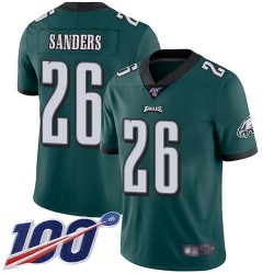Limited Men's Miles Sanders Midnight Green Home Jersey - #26 Football Philadelphia Eagles 100th Season Vapor Untouchable