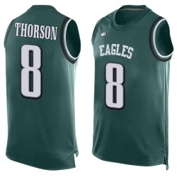 Limited Men's Clayton Thorson Midnight Green Jersey - #8 Football Philadelphia Eagles Player Name & Number Tank Top