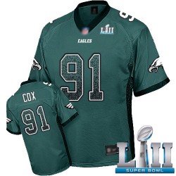 Limited Men's Fletcher Cox Midnight Green Jersey - #91 Football Philadelphia Eagles Super Bowl LII Drift Fashion