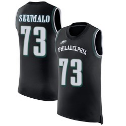Limited Men's Isaac Seumalo Black Jersey - #73 Football Philadelphia Eagles Rush Player Name & Number Tank Top