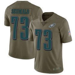 Limited Men's Isaac Seumalo Olive Jersey - #73 Football Philadelphia Eagles 2017 Salute to Service