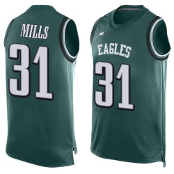 Limited Men's Jalen Mills Midnight Green Jersey - #31 Football Philadelphia Eagles Player Name & Number Tank Top
