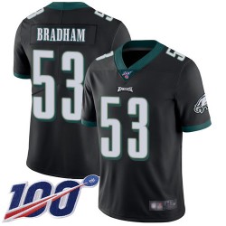 Limited Men's Nigel Bradham Black Alternate Jersey - #53 Football Philadelphia Eagles 100th Season Vapor Untouchable