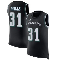 Limited Men's Jalen Mills Black Jersey - #31 Football Philadelphia Eagles Rush Player Name & Number Tank Top