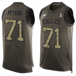 Limited Men's Jason Peters Green Jersey - #71 Football Philadelphia Eagles Salute to Service Tank Top