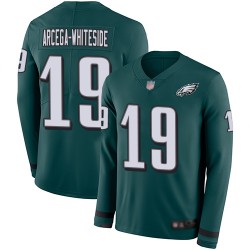 Limited Men's JJ Arcega-Whiteside Green Jersey - #19 Football Philadelphia Eagles Therma Long Sleeve