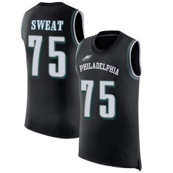 Limited Men's Josh Sweat Black Jersey - #75 Football Philadelphia Eagles Rush Player Name & Number Tank Top