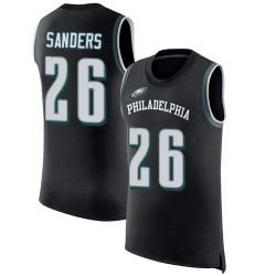 Limited Men's Miles Sanders Black Jersey - #26 Football Philadelphia Eagles Rush Player Name & Number Tank Top