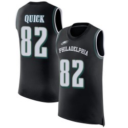 Limited Men's Mike Quick Black Jersey - #82 Football Philadelphia Eagles Rush Player Name & Number Tank Top