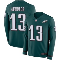 Limited Men's Nelson Agholor Green Jersey - #13 Football Philadelphia Eagles Therma Long Sleeve