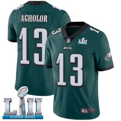 Limited Men's Nelson Agholor Midnight Green Home Jersey - #13 Football Philadelphia Eagles Super Bowl LII Vapor Untouchable