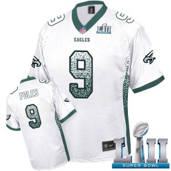 Limited Men's Nick Foles White Jersey - #9 Football Philadelphia Eagles Super Bowl LII Drift Fashion