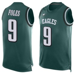 Limited Men's Nick Foles Midnight Green Jersey - #9 Football Philadelphia Eagles Player Name & Number Tank Top