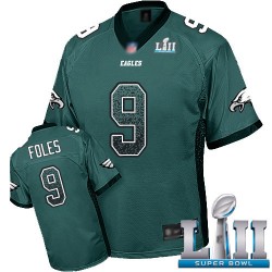 Limited Men's Nick Foles Midnight Green Jersey - #9 Football Philadelphia Eagles Super Bowl LII Drift Fashion
