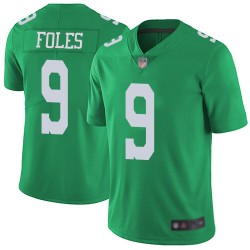 Limited Men's Nick Foles Green Jersey - #9 Football Philadelphia Eagles Rush Vapor Untouchable