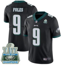 Nike Philadelphia Eagles No9 Nick Foles Black Alternate Super Bowl LII Men's Stitched NFL Elite Drift Fashion Jersey