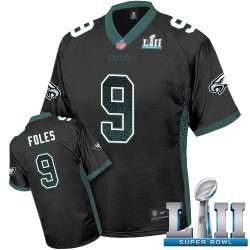 Limited Men's Nick Foles Black Jersey - #9 Football Philadelphia Eagles Super Bowl LII Drift Fashion