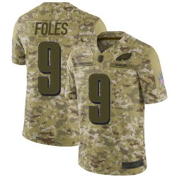 Limited Men's Nick Foles Camo Jersey - #9 Football Philadelphia Eagles 2018 Salute to Service