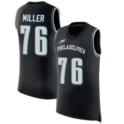 Limited Men's Shareef Miller Black Jersey - #76 Football Philadelphia Eagles Rush Player Name & Number Tank Top