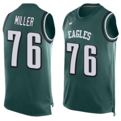 Limited Men's Shareef Miller Midnight Green Jersey - #76 Football Philadelphia Eagles Player Name & Number Tank Top