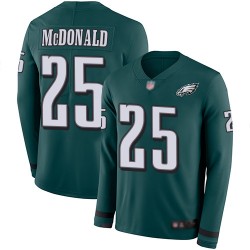 Limited Men's Tommy McDonald Green Jersey - #25 Football Philadelphia Eagles Therma Long Sleeve
