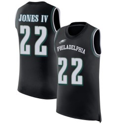 Limited Men's Sidney Jones Black Jersey - #22 Football Philadelphia Eagles Rush Player Name & Number Tank Top