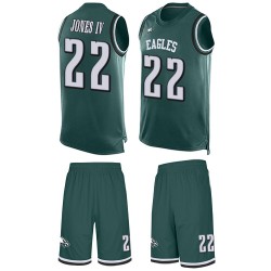 Limited Men's Sidney Jones Midnight Green Jersey - #22 Football Philadelphia Eagles Tank Top Suit