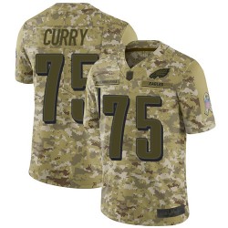 Limited Men's Vinny Curry Camo Jersey - #75 Football Philadelphia Eagles 2018 Salute to Service