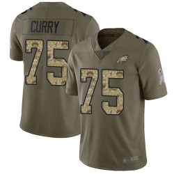 Limited Men's Vinny Curry Olive/Camo Jersey - #75 Football Philadelphia Eagles 2017 Salute to Service