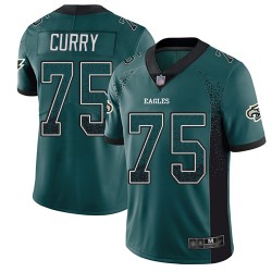 Limited Men's Vinny Curry Green Jersey - #75 Football Philadelphia Eagles Rush Drift Fashion